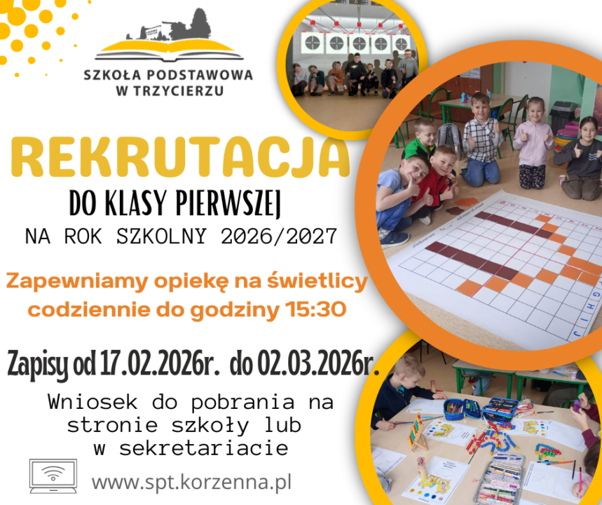 Miniaturka artykułu Rekrutacja do klasy pierwszej na rok szkolny 2026/2027