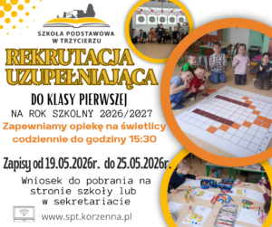 Miniaturka artykułu REKRUTACJA UZUPEŁNIAJĄCA DO KLASY PIERWSZEJ