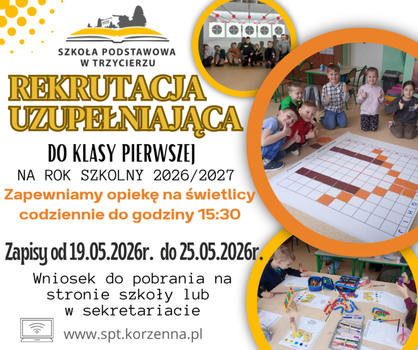 Miniaturka artykułu REKRUTACJA UZUPEŁNIAJĄCA DO KLASY PIERWSZEJ